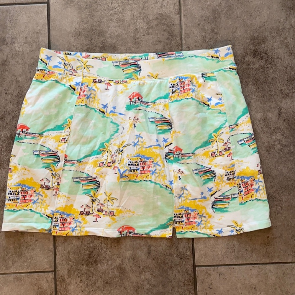 Crown & Ivy cotton print skorts